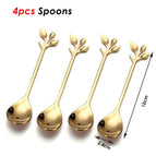 4pcs gold Spoons