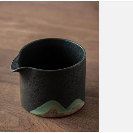 Portable Travel Ceramic Mountain Teapot With 3 Cups