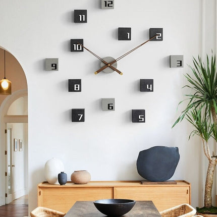 Nordic Creative Self Adhesive Wooden Wall Clock