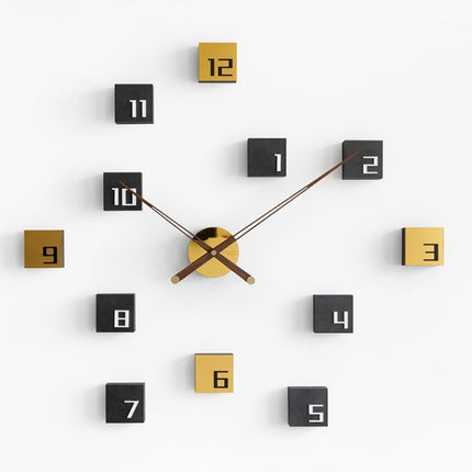 Nordic Creative Self Adhesive Wooden Wall Clock