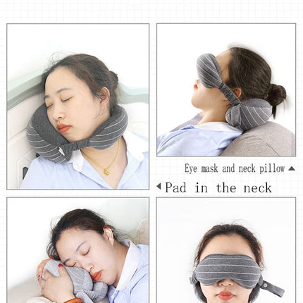 Multi-Function Travel Must Portable Neck Pillow & Eye Mask & Storage Bag