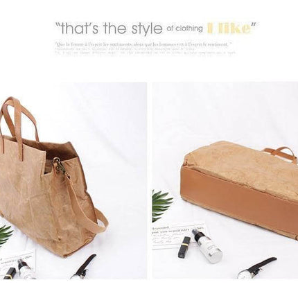 Women Kraft Paper Handbag and Shoulder Bag