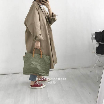 Women Kraft Paper Handbag and Shoulder Bag