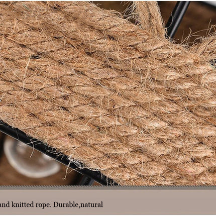 Minimal Natural Retro Rural Rope Ball Chandelier