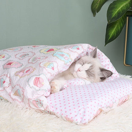 Japanese Style Adorable Cat Sleeping Bed