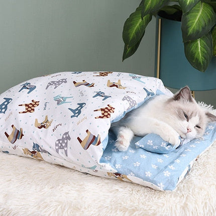 Japanese Style Adorable Cat Sleeping Bed
