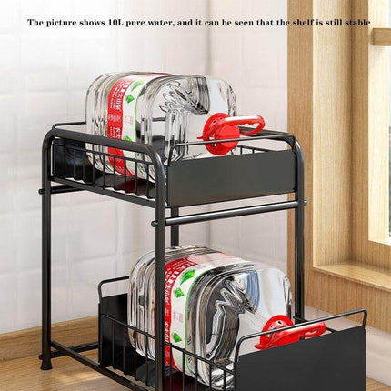 2-Tier Organizer with Sliding Kitchen Storage Drawers