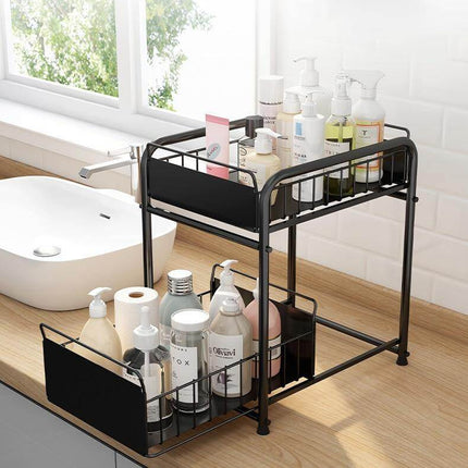 2-Tier Organizer with Sliding Kitchen Storage Drawers