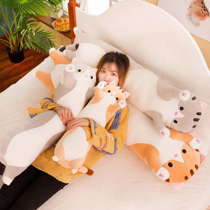 Cute Cat Soft Long Cat Plush Pillow