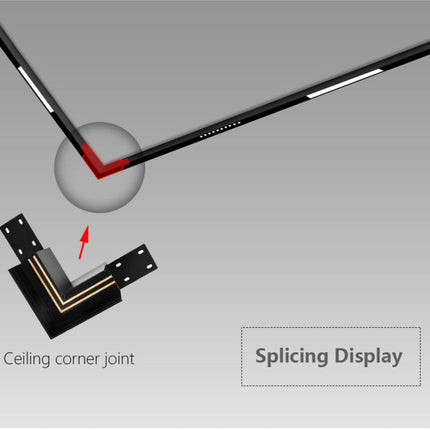Wall-Mounted Black Continuous Magnetic Track System Light