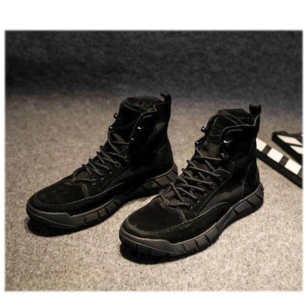 Tactical Cowhide Leather Camping Boots