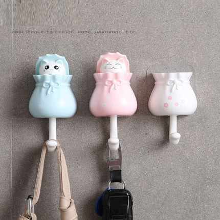 Cute Cat Sticky Hook Hanger