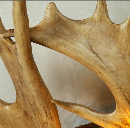 Antique Antler Wooden Wall Light