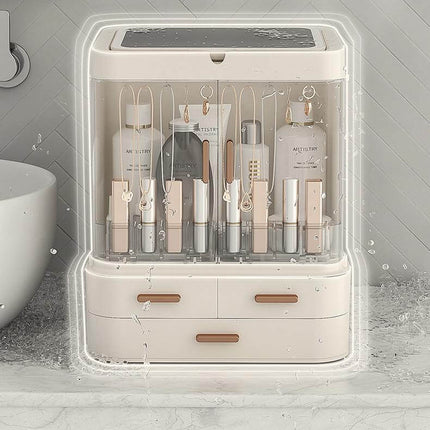 Cosmetic Make-up Jewelry Organizer with Led Lighted Mirror