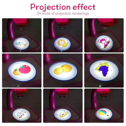 Educational Kids Art Drawing Projector Table