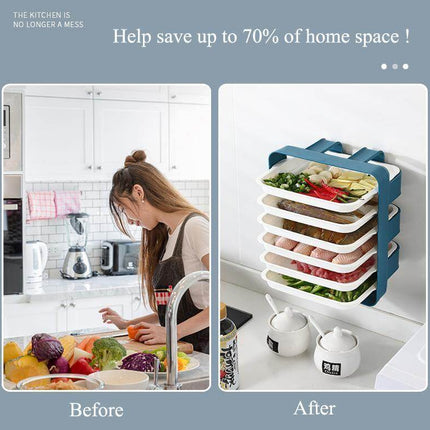 Wall-Mounted Space Saving Kitchen Organizer