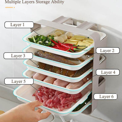 Wall-Mounted Space Saving Kitchen Organizer