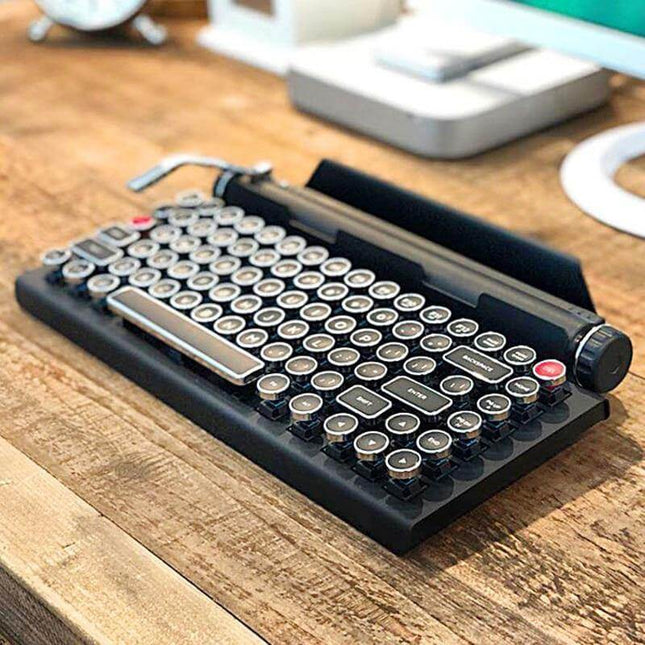 Typewriter Wireless Colorful Backlight Retro Keyboard