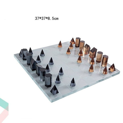 Modern Geometric Crystal Chess Board