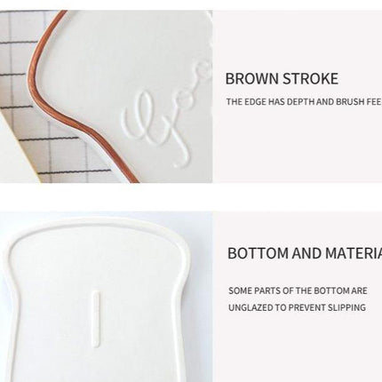 Ceramic Toast Breakfast Plate