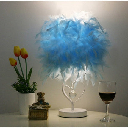 Creative Feather Crystal Table Lamp