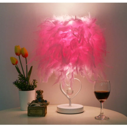 Creative Feather Crystal Table Lamp
