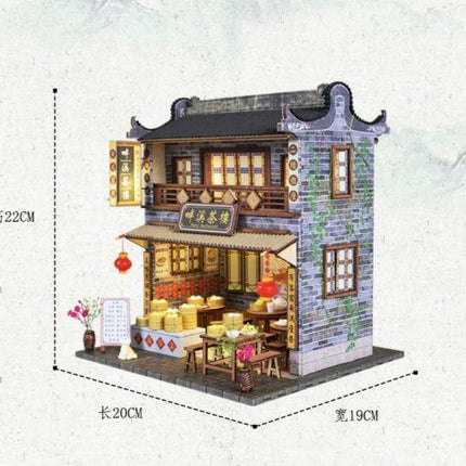 DIY Unique Wooden Style Oriental Hand-assembled House