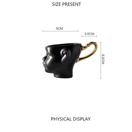 Elegant Ceramic Realistic Face Mugs