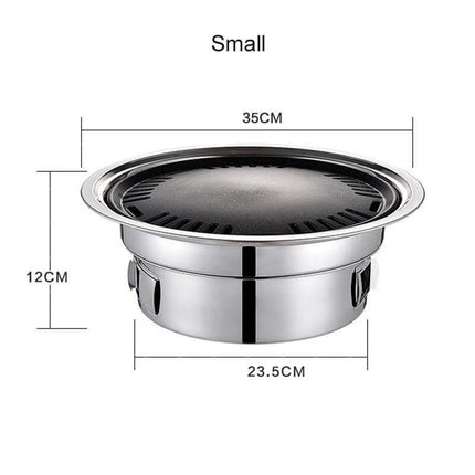 Portable Korean Style Stainless Steel Charcoal Camping Grill