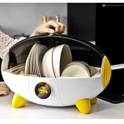 Household Creative Spaceship Dish Dryer and Organizer