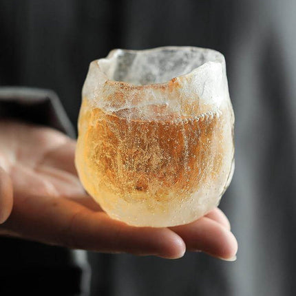 Ice Glaze Handmade Japanese Tea Cup