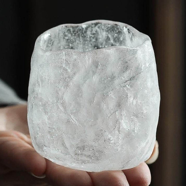 Ice Glaze Handmade Japanese Tea Cup