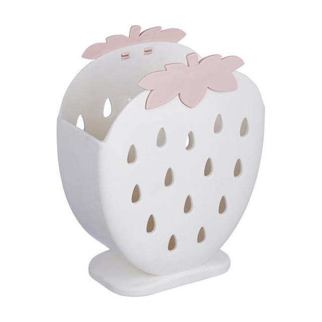 2PCS Cute Strawberry Cutlery Organizer Box
