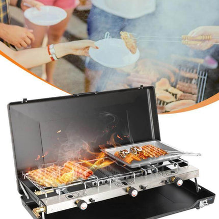 Portable 2 Burner Stove Grill