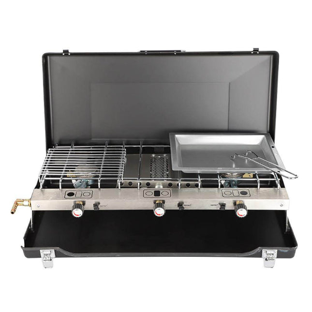 Portable 2 Burner Stove Grill