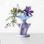 Blue with Purple Flower