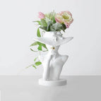 Pure White with Pink Flower