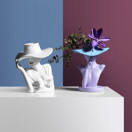 Pretty Woman Figure Flower Pot