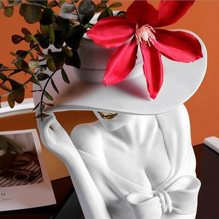 Pretty Woman Figure Flower Pot