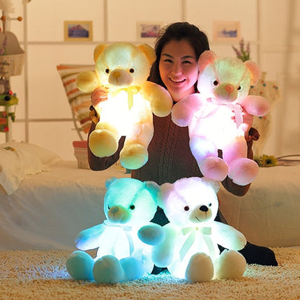 Colorful Glowing Plush Bear Toy