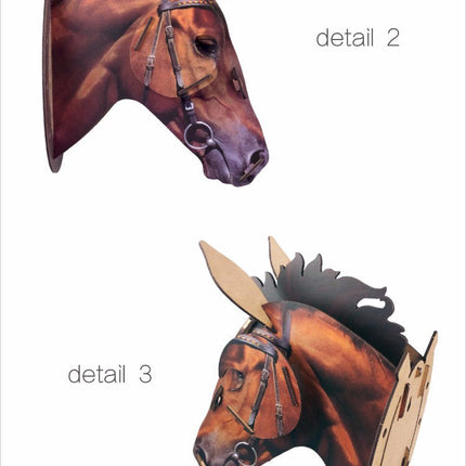 3D Wooden Craft Horse Hanging Wall Decor