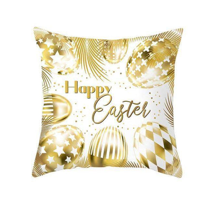 Bunny Easter Eggs Cotton Pillowcase