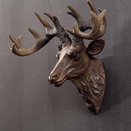 Modern Pure Handmade Hanging Moose and Sheep Head Decoration
