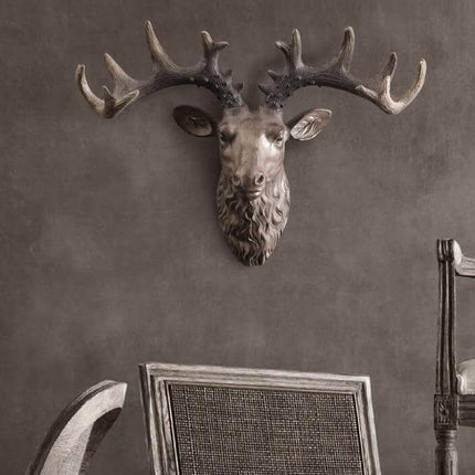 Modern Pure Handmade Hanging Moose and Sheep Head Decoration