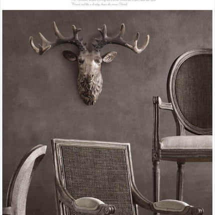 Modern Pure Handmade Hanging Moose and Sheep Head Decoration