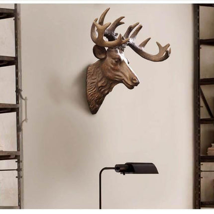 Modern Pure Handmade Hanging Moose and Sheep Head Decoration