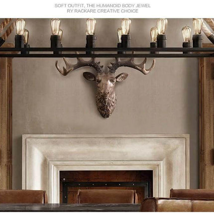Modern Pure Handmade Hanging Moose and Sheep Head Decoration