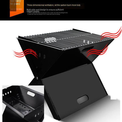 Foldable X Shaped Basic Charcoal Grill