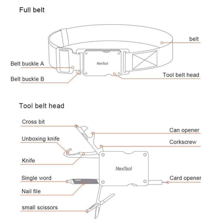 Multifunction Outdoor Survival Camping Belt