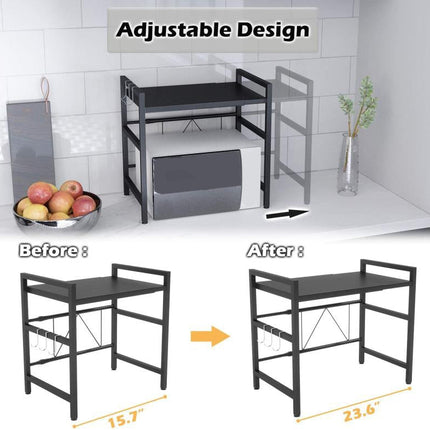 Expandable Kitchen Counter Shelf Rack Organizer
